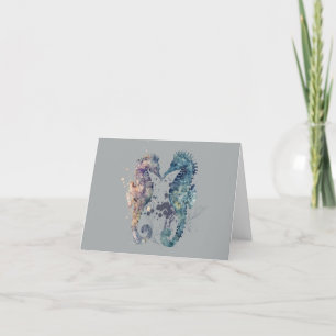 Cartes Pour Fêtes Annuelles Amour hippocampe