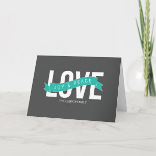 Cartes Pour Fêtes Annuelles amour, joie et paix