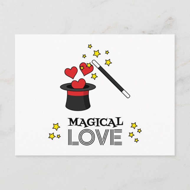 Cartes Pour Fêtes Annuelles Amour magique - Noir (Devant)