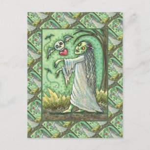 CARTES POUR FÊTES ANNUELLES AMOUR MALADE FILLE ZOMBIE SUIVANT SON COEUR, WHIMS