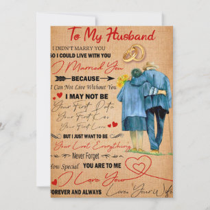 Cartes Pour Fêtes Annuelles Amour Mari Lettre À Mon Mari Je T'Aime