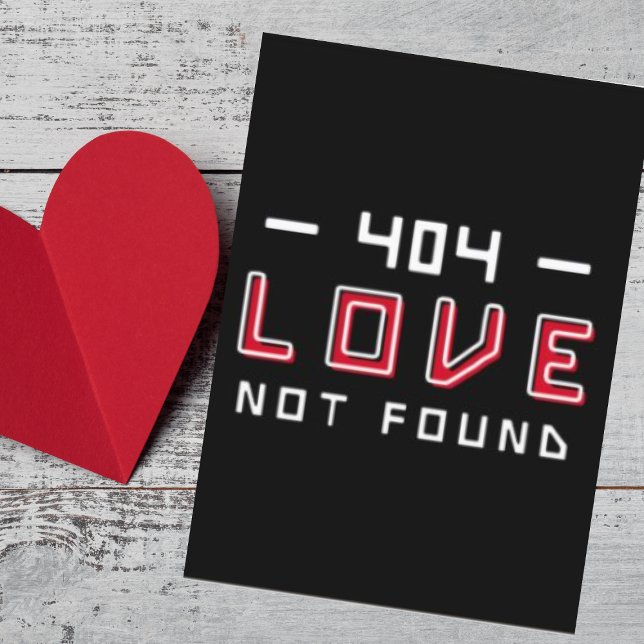 Cartes Pour Fêtes Annuelles Amour personnalisé pas trouvé Funny Anti Valentine (Buy or Download Now!)