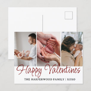 Cartes Pour Fêtes Annuelles Amour romantique simple Famille Valentines Jour 3 