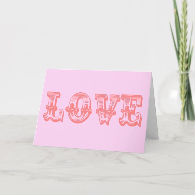Cartes Pour Fêtes Annuelles Amour vintage de style (Devant)