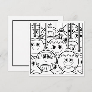 Cartes Pour Fêtes Annuelles Amoureux de coloriage festif ampoules de Noël