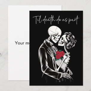 Cartes Pour Fêtes Annuelles Amoureux de Skelton jusqu'à ce que la mort nous sé