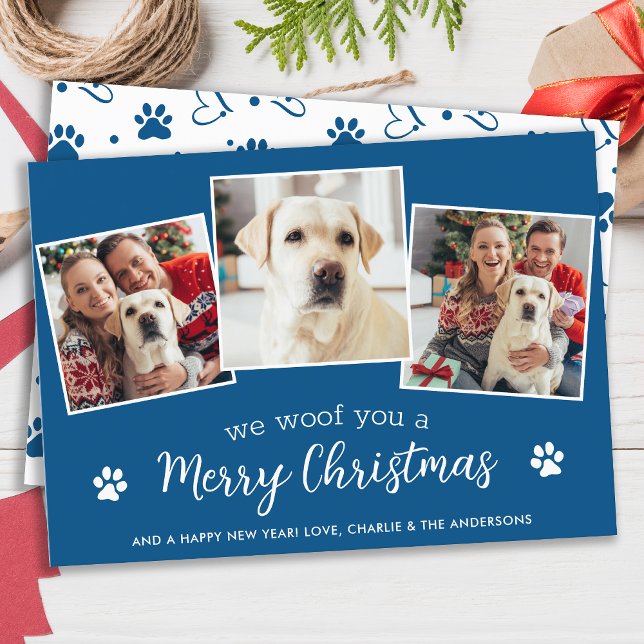Cartes Pour Fêtes Annuelles Amoureux des chiens Custom Photos pour animaux de  (Créateur téléchargé)