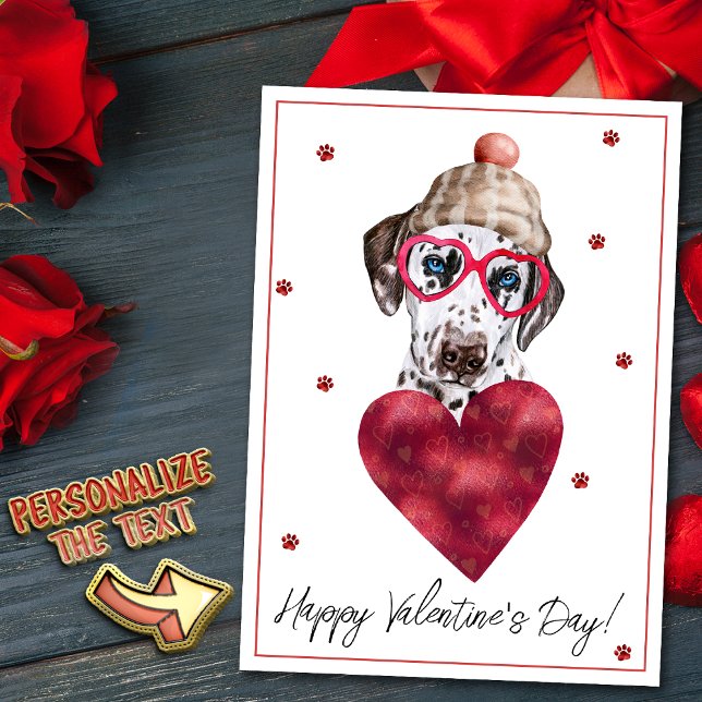 Cartes Pour Fêtes Annuelles Amoureux des chiens dalmate Valentine Cadeau (Créateur téléchargé)