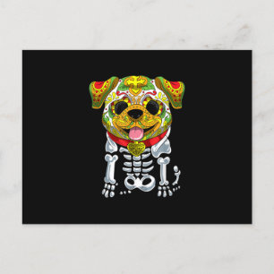 Cartes Pour Fêtes Annuelles Amoureux des chiens   Halloween drôle avec crâne d