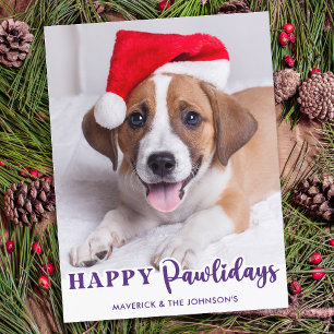 Cartes Pour Fêtes Annuelles Amoureux des chiens Photo Animaux Personnalisé Joy