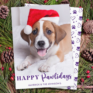 Cartes Pour Fêtes Annuelles Amoureux des chiens Photo Animaux Personnalisé Joy