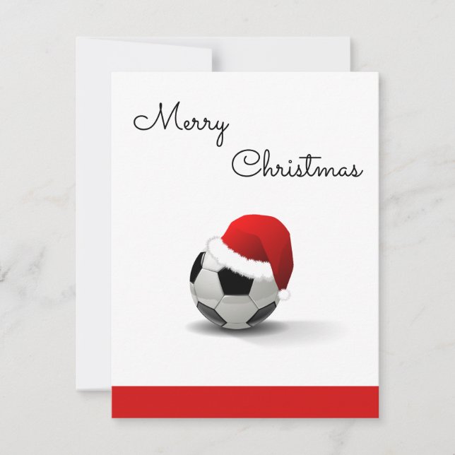 Cartes Pour Fêtes Annuelles amoureux du football de Noël (Devant)