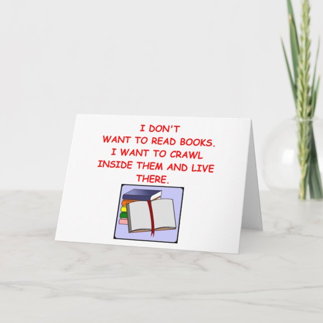Cartes Pour Fêtes Annuelles amoureux du livre (Devant)