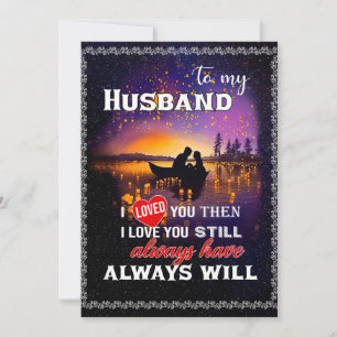 Cartes Pour Fêtes Annuelles Amoureux du mari   À Mon Mari Je T'Aimais
