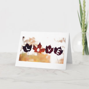 CARTES POUR FÊTES ANNUELLES *****AMOUREZ-VOUS****** DITES-LE EN FEUILLE À TOUT