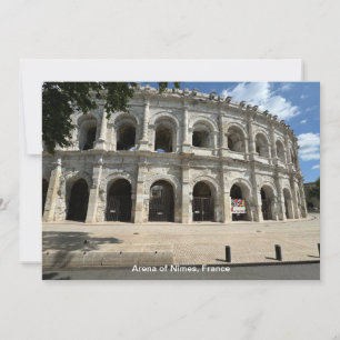 Cartes Pour Fêtes Annuelles Amphithéâtre romain, Nîmes, France sur un