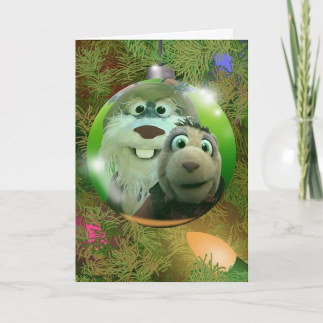 Cartes Pour Fêtes Annuelles Ampoule de lapin et de Peter de Jack (Devant)