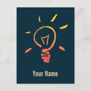 Cartes Pour Fêtes Annuelles Ampoule lampe rétro ampoule électricien intelligen