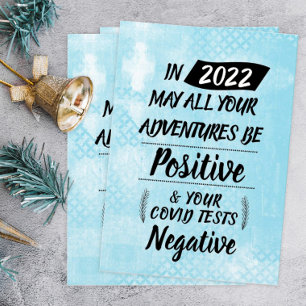 Cartes Pour Fêtes Annuelles Amusant 2022 New Year Covid