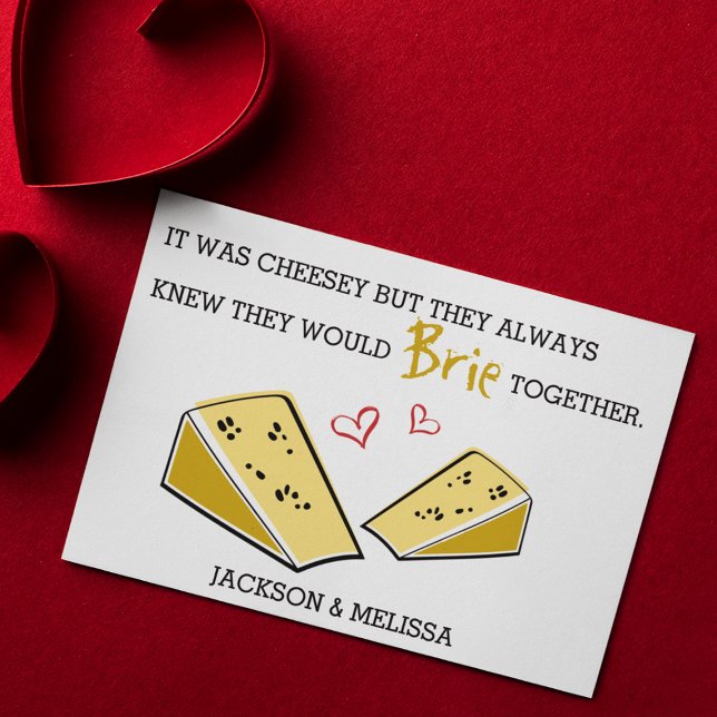 Cartes Pour Fêtes Annuelles Amusant | Brie ensemble | Saint Valentin (Créateur téléchargé)