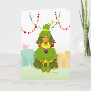 Cartes Pour Fêtes Annuelles Amusant canicule d'arbre de Noël