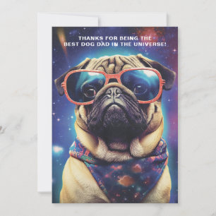Cartes Pour Fêtes Annuelles Amusant Carlin spatial avec Fête des pères lunette