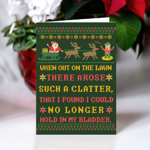 Cartes Pour Fêtes Annuelles Amusant cette nuit avant Noël Humoristique