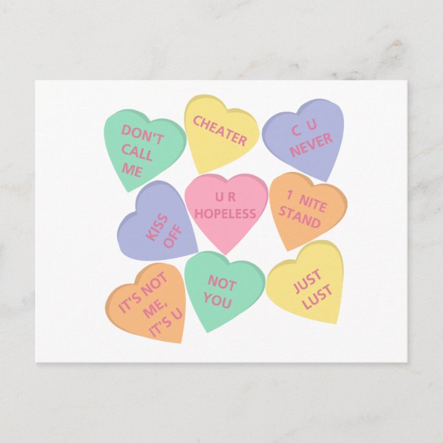 Cartes Pour Fêtes Annuelles Amusant coeur de conversation de la Saint Valentin (Devant)
