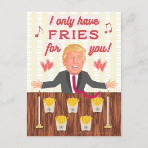 Cartes Pour Fêtes Annuelles Amusant Donald Trump Fast Food Fries Saint-Valenti
