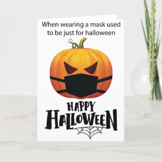 Cartes Pour Fêtes Annuelles Amusant Halloween citrouille 2020