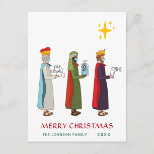 Cartes Pour Fêtes Annuelles Amusant Joyeux Noël Trois Rois Salutation