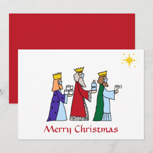 Cartes Pour Fêtes Annuelles Amusant Joyeux Noël Trois Rois Salutation