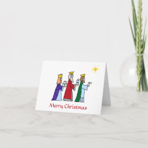 Cartes Pour Fêtes Annuelles Amusant Joyeux Noël Trois Rois Salutation Vacances