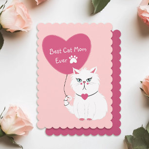 Cartes Pour Fêtes Annuelles Amusant Meilleur Chat Maman Jour des Mères