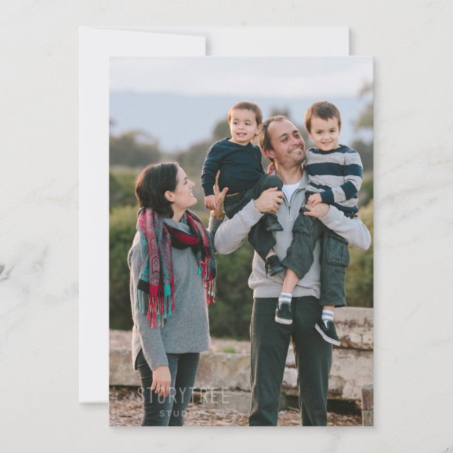 Cartes Pour Fêtes Annuelles Amusant Photo de famille Votre façon Nouvelle anné (Devant)
