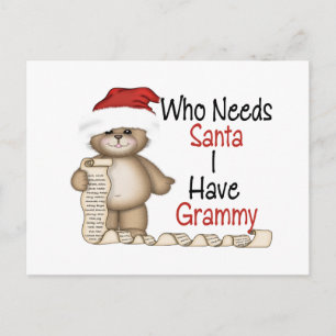 Cartes Pour Fêtes Annuelles Amusant qui a besoin de Père Noël Grammy