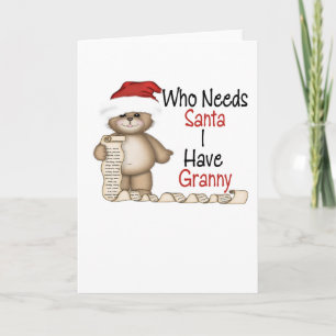 Cartes Pour Fêtes Annuelles Amusant qui a besoin de Père Noël Granny