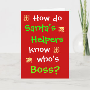 Cartes Pour Fêtes Annuelles Amusant Ressources humaines Boss Travail Plaisante