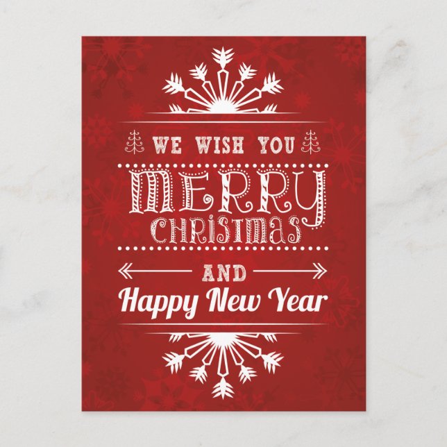 Cartes Pour Fêtes Annuelles Amusant style rétro Joyeux voeux de Noël (Devant)