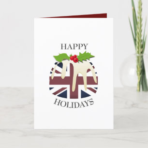 Cartes Pour Fêtes Annuelles Amusant   UNION JACK   Pudding de Noël