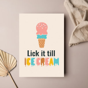 Cartes Pour Fêtes Annuelles Amusant Valentine's Day Ice Cream Plaisanter