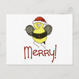 Cartes Pour Fêtes Annuelles Amusant Whimsical Bee Joyeux Noël