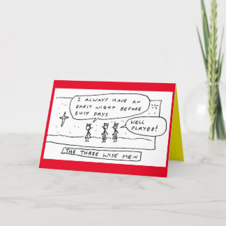 Cartes Pour Fêtes Annuelles Amusante blague de dessin animé des trois sages