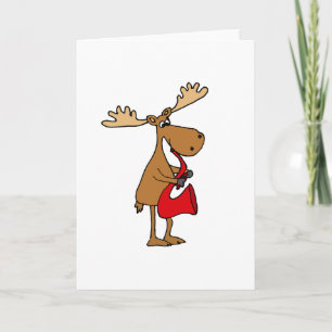 Cartes Pour Fêtes Annuelles Amusante Oie Jouant Rouge Saxophone Art original