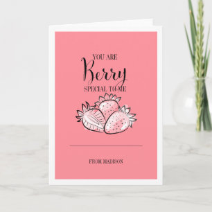 Cartes Pour Fêtes Annuelles Amusante Pun de Fruit Berry Special Valentine Card
