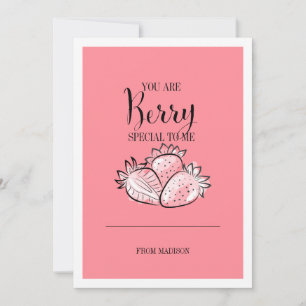 Cartes Pour Fêtes Annuelles Amusante Pun de Fruit Berry Special Valentine Card