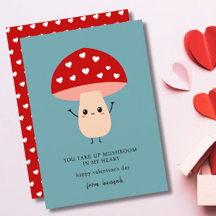 Cartes Pour Fêtes Annuelles Amusants Couples Champignons Coeur Heureux Valenti