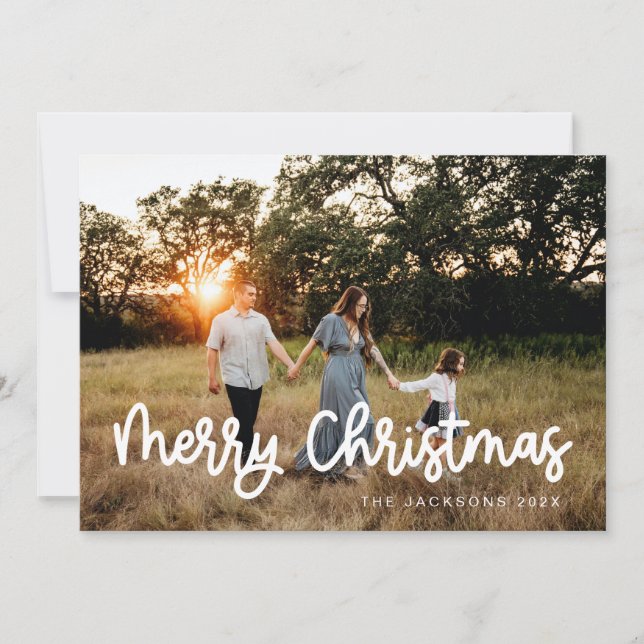 Cartes Pour Fêtes Annuelles Amusants Écrit Joyeux Noël Design (Devant)