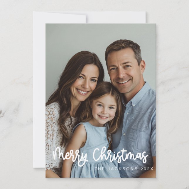 Cartes Pour Fêtes Annuelles Amusants Écrit Joyeux Noël Design (Devant)
