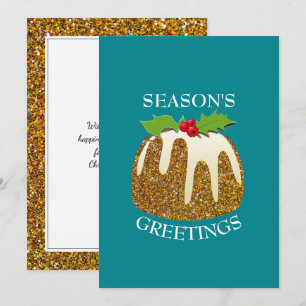 Cartes Pour Fêtes Annuelles Amusants  Festive Pudding   PARTIES SCINTILLANT SP